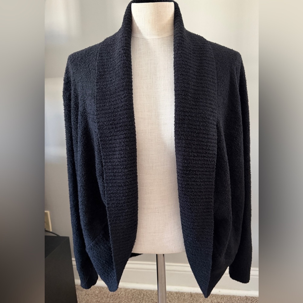Rachel Zoe Black Open-Front Cardigan - Large
